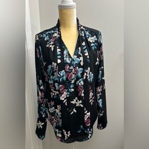 White House Black Market Floral Top